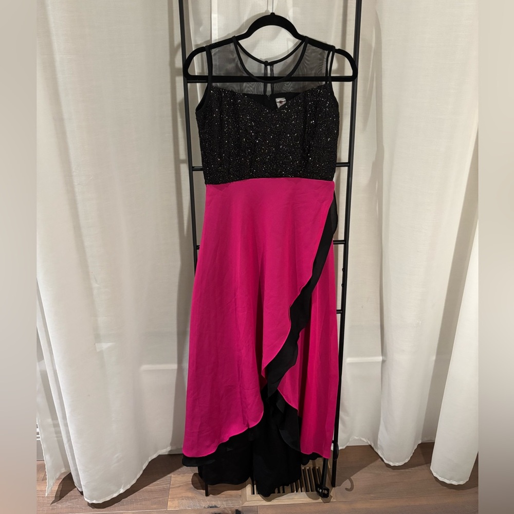 Athena Black & Pink Special Occasion Maxi Balletcore Dress, Size S